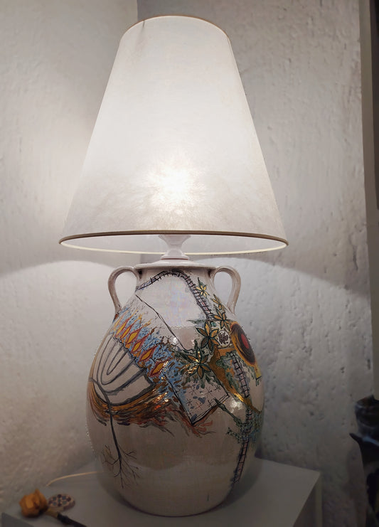 Lampada Uovo Lustro, Oro e Platino