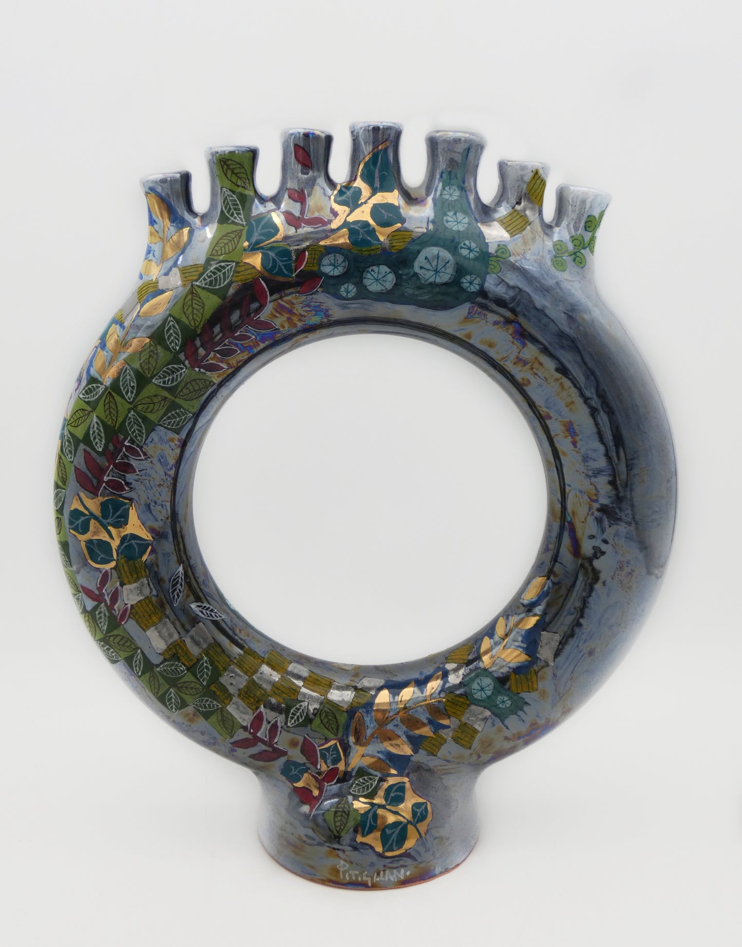 Menorah ad Anello Lustro, Oro e Platino