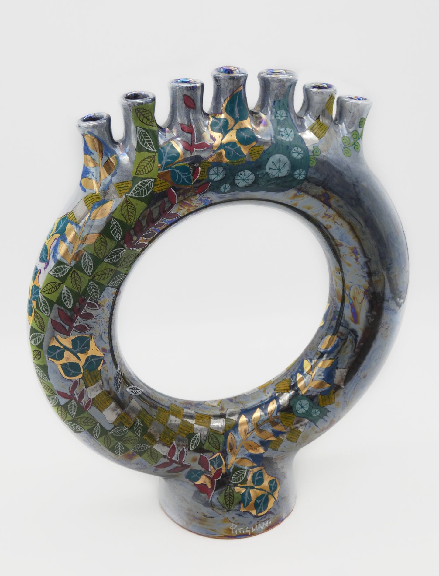 Menorah ad Anello Lustro, Oro e Platino