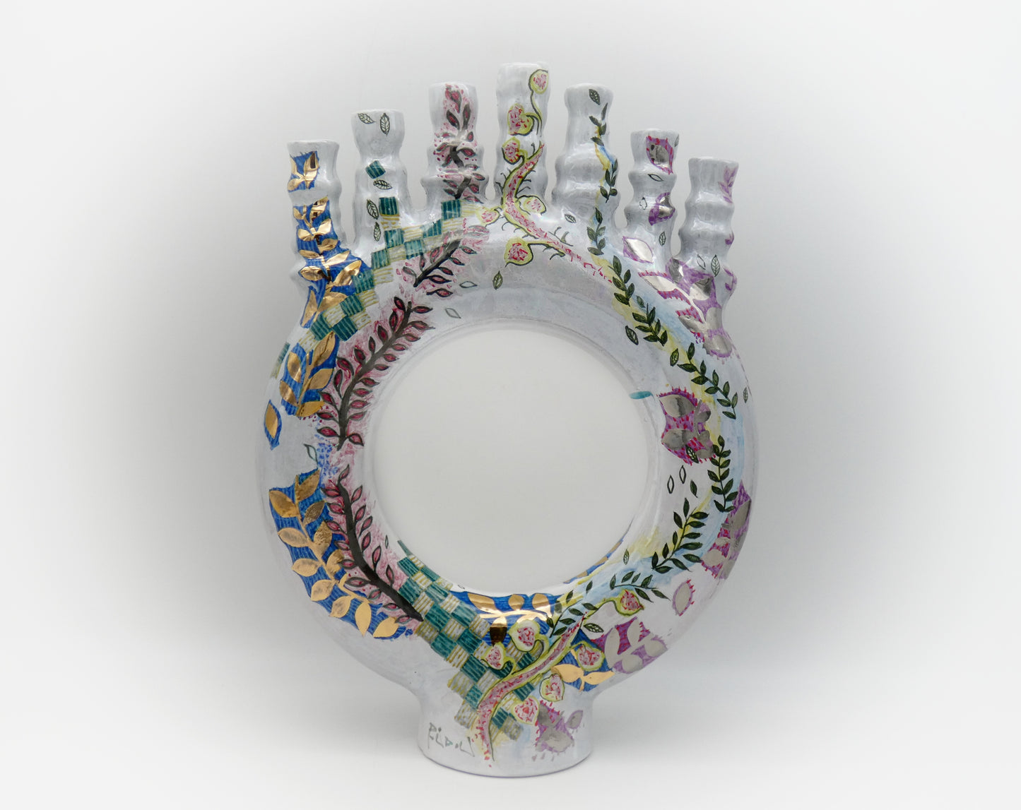 Menorah ad Anello Lustro, Oro e Platino