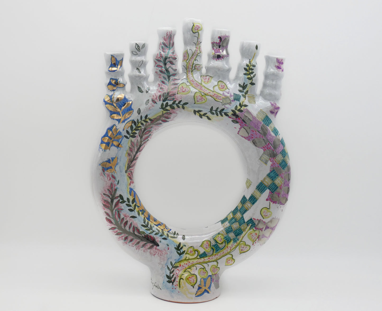 Menorah ad Anello Lustro, Oro e Platino