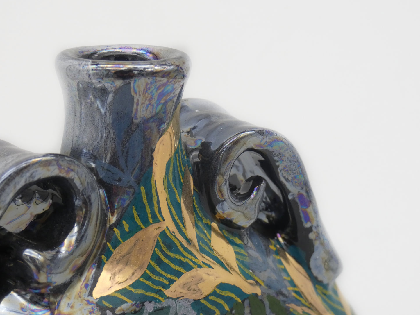 Vaso Bottiglia ad Anello Lustro, Oro e Platino