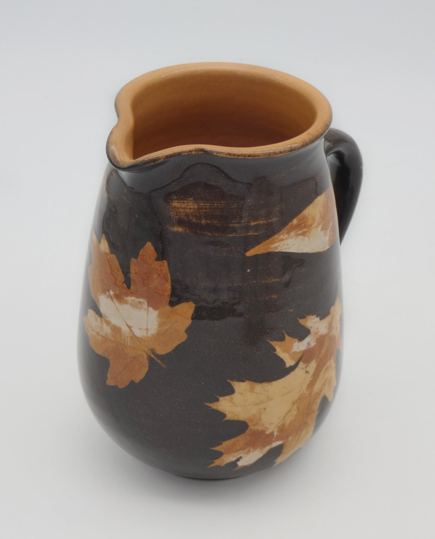 Brocca Trilobata Terracotta Invetriata Colori Naturali Terre e Foglie