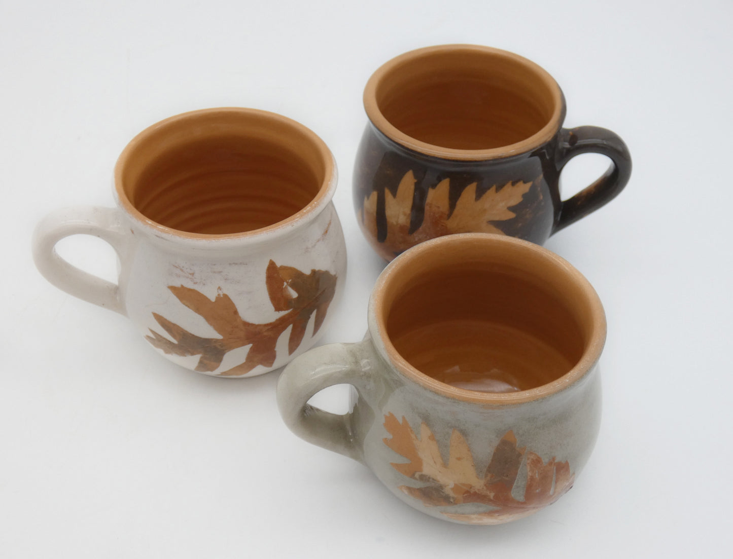 Tazza Te' Cappuccino Terracotta Invetriata Colori Naturali Terre e Foglie