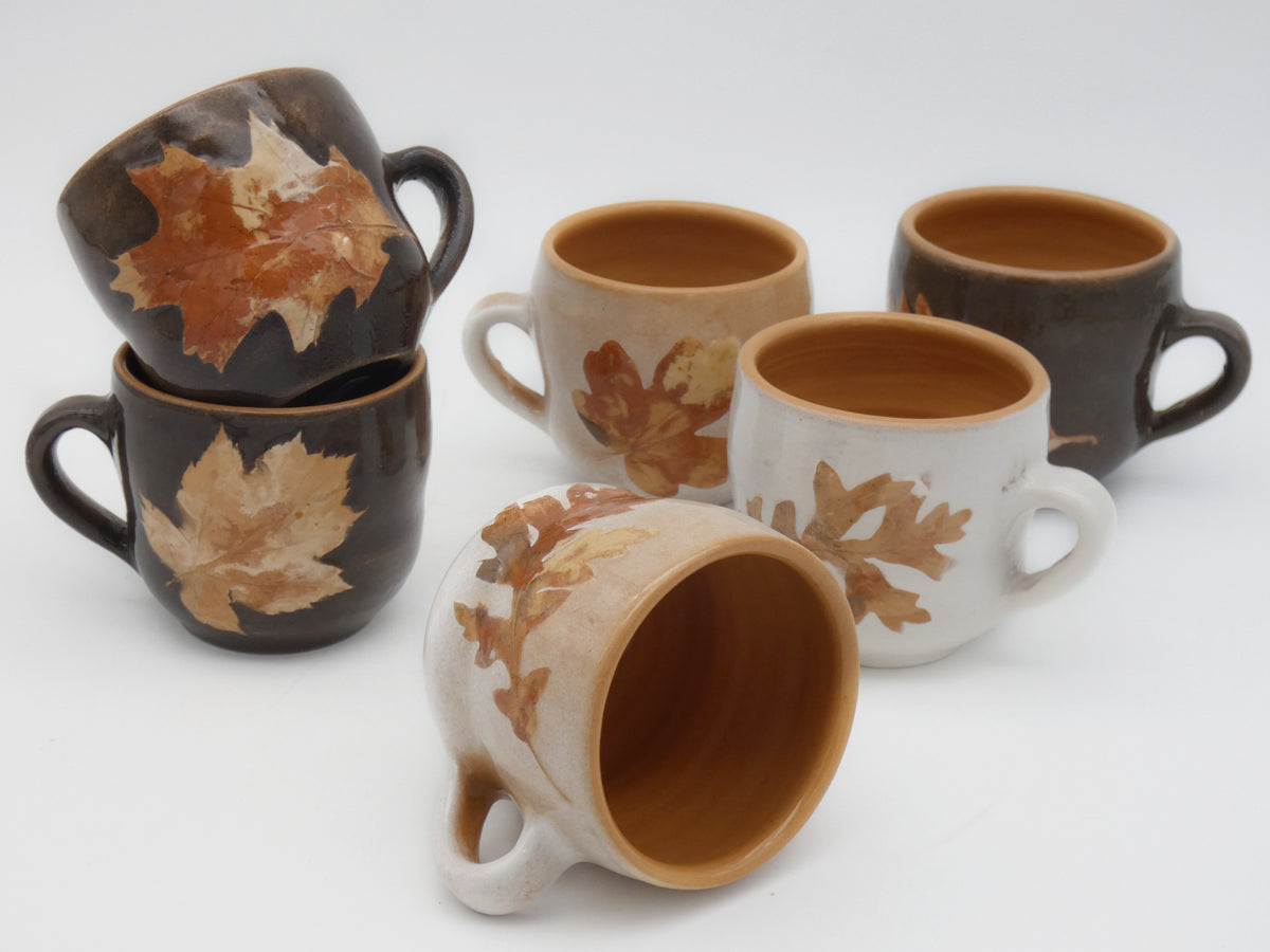 Tazza tè/cappuccino Terracotta Invetriata Colori Naturali Terre e Foglie