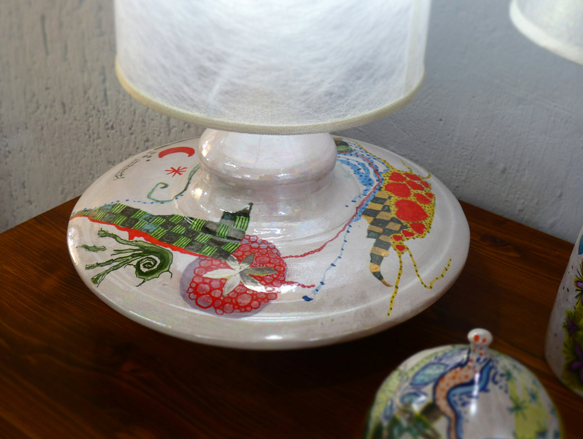 Lampe disque horizontal – Lustre, or et platine | Riflessi e Risonanze
