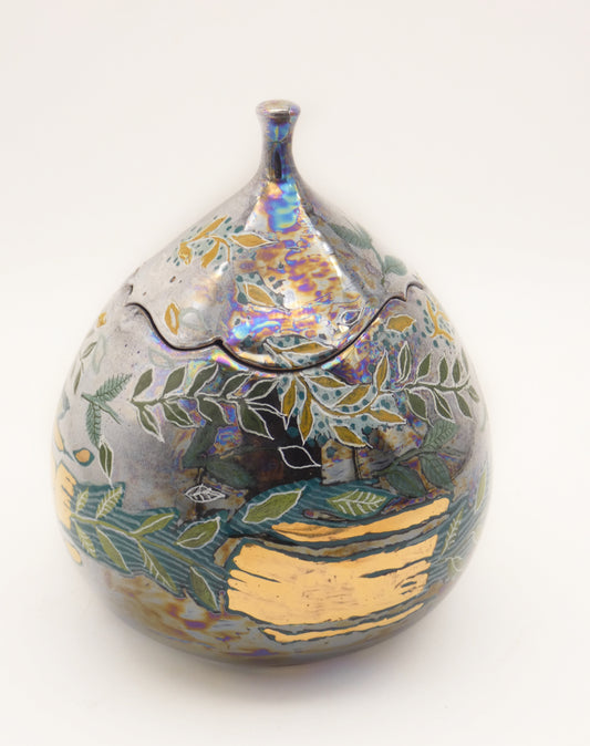 Lidded box – Lustre, Gold & Platinum | Riflessi e Risonanze