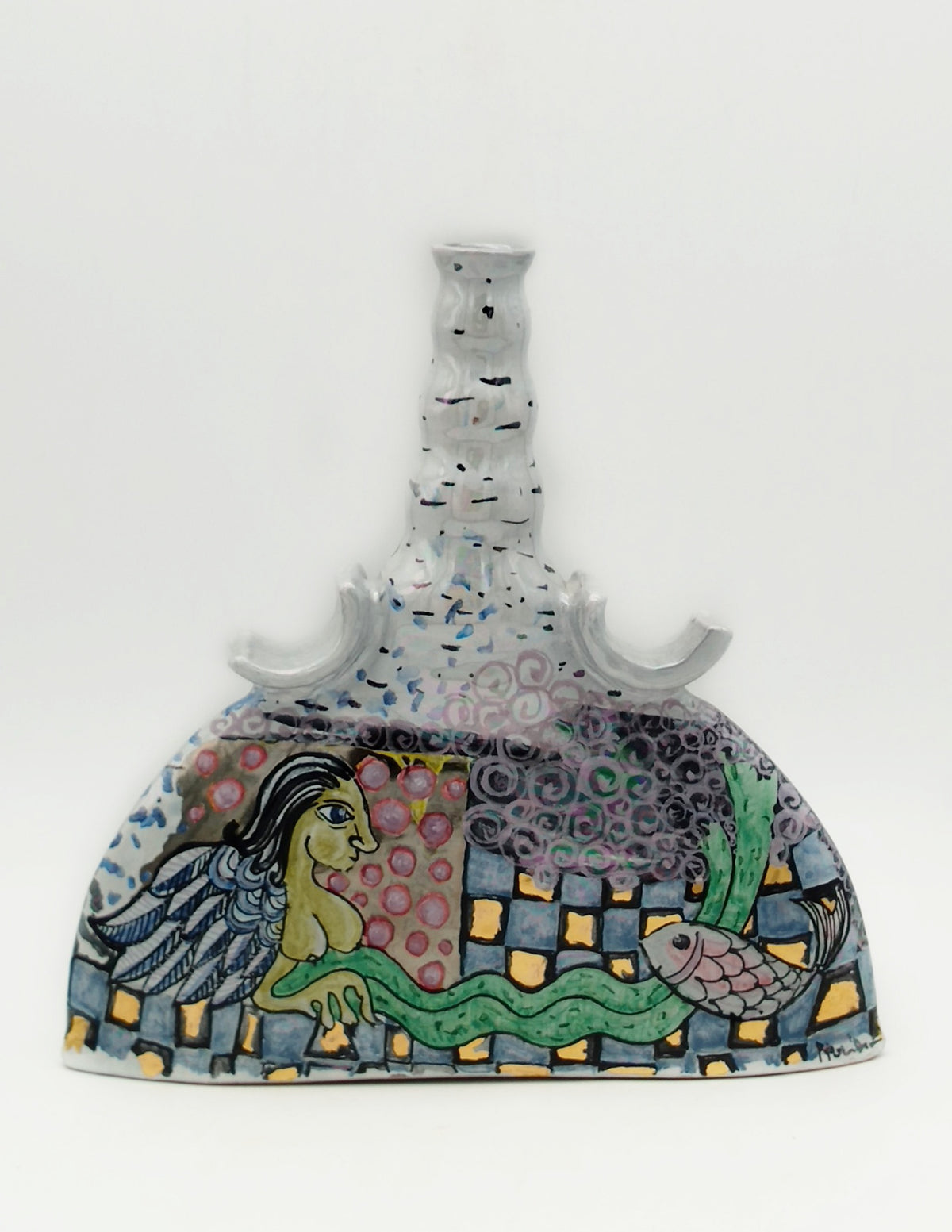 Vase-bouteille demi-lune – Lustre, or et platine | Riflessi e Risonanze