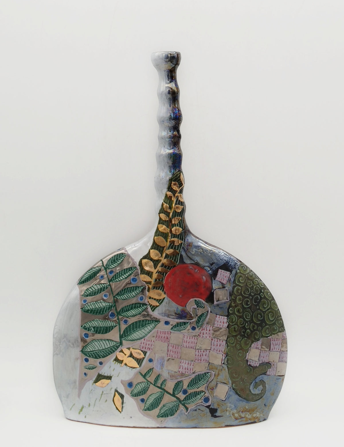 Halbmond-Flaschenvase – Lüster, Gold und Platin | Riflessi e Risonanze