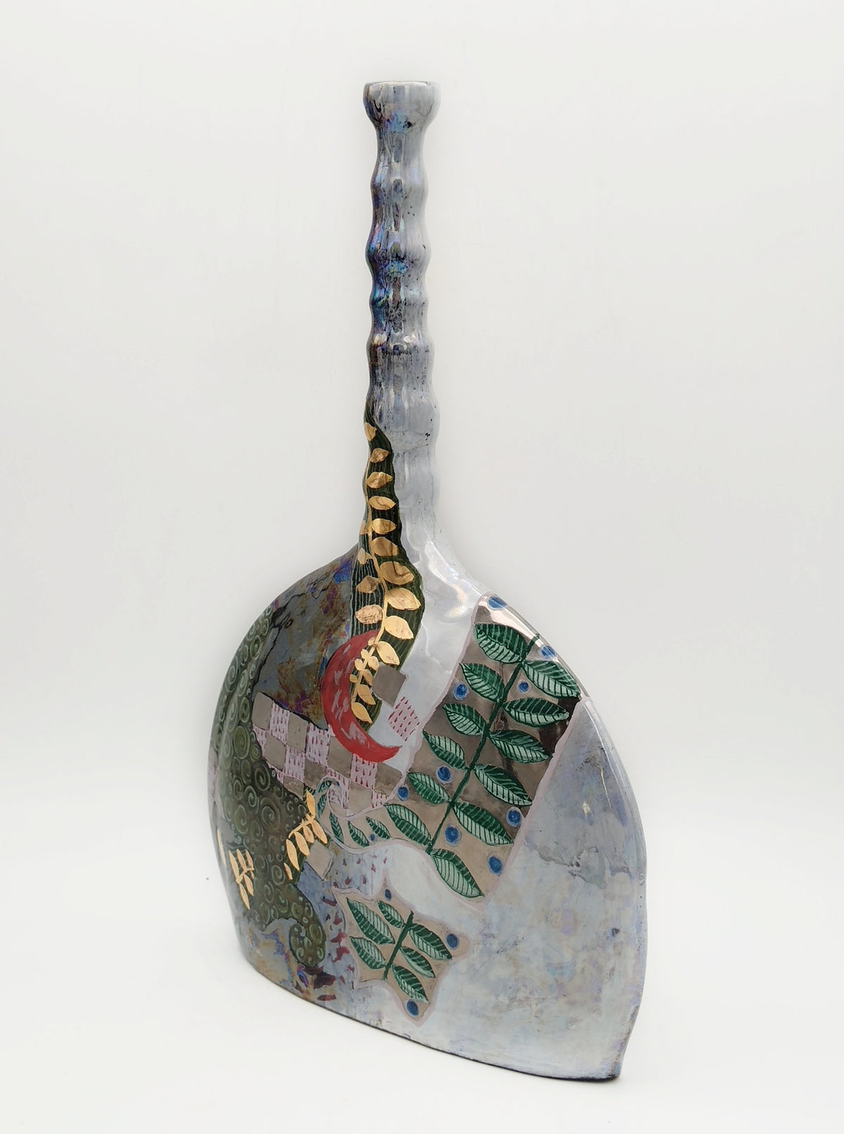 Halbmond-Flaschenvase – Lüster, Gold und Platin | Riflessi e Risonanze