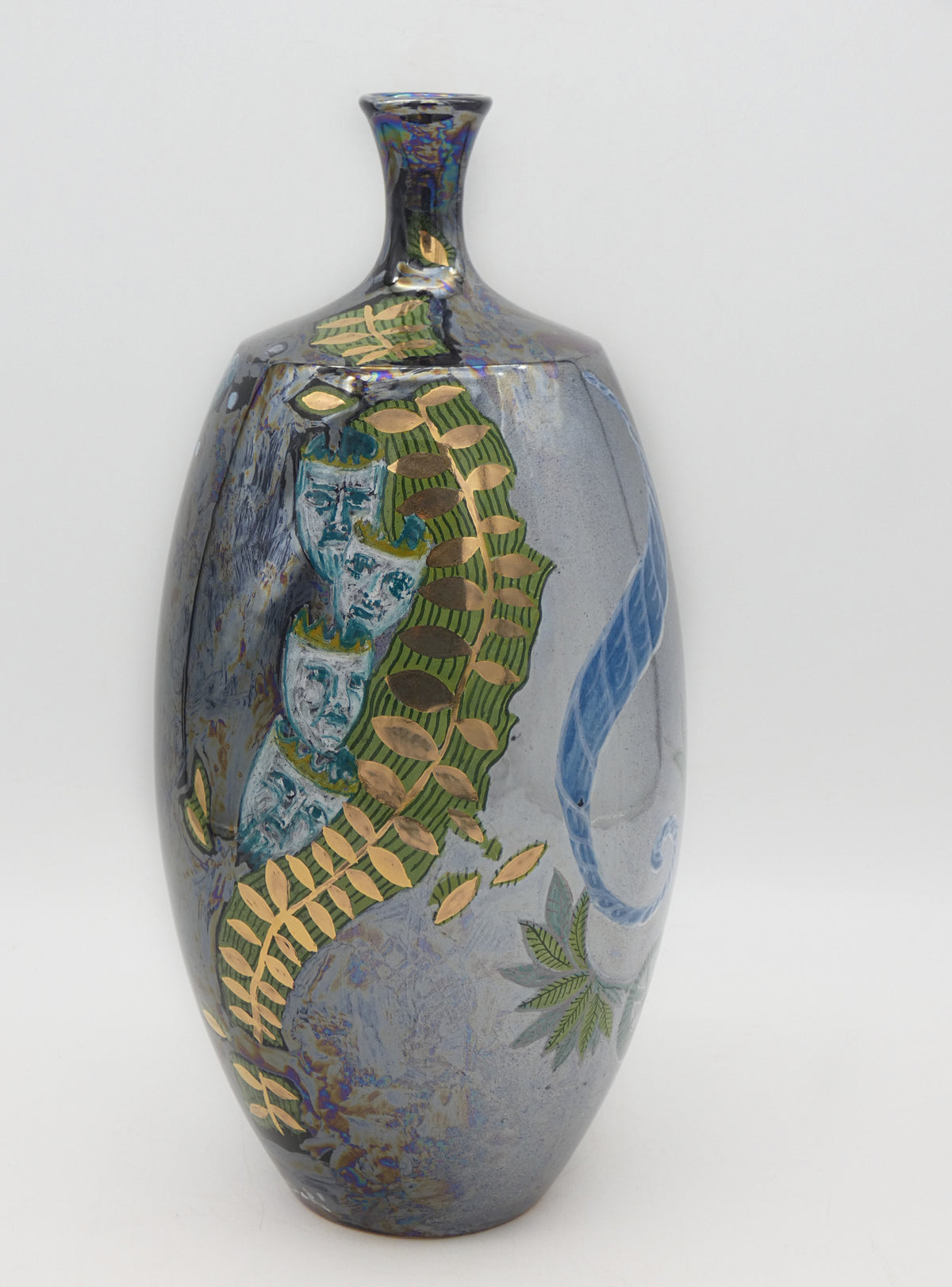Flaschenvase – Lüster, Gold und Platin | Riflessi e Risonanze