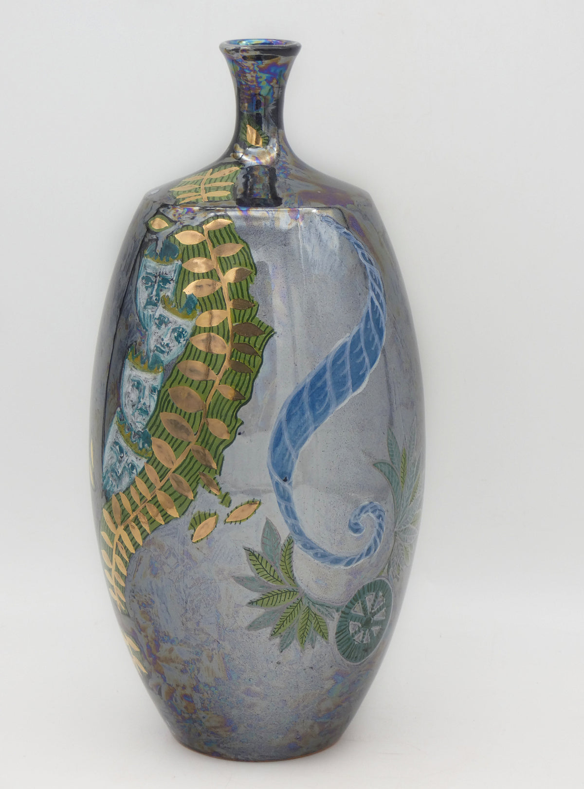 Flaschenvase – Lüster, Gold und Platin | Riflessi e Risonanze