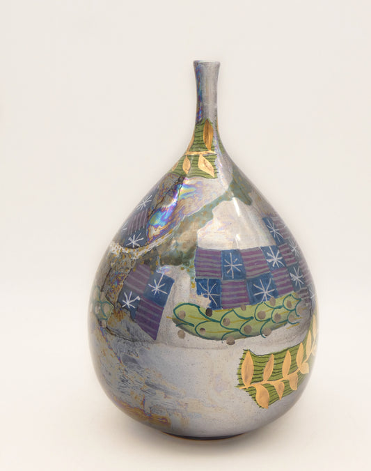 Vase-bouteille – Lustre, or et platine | Riflessi e Risonanze